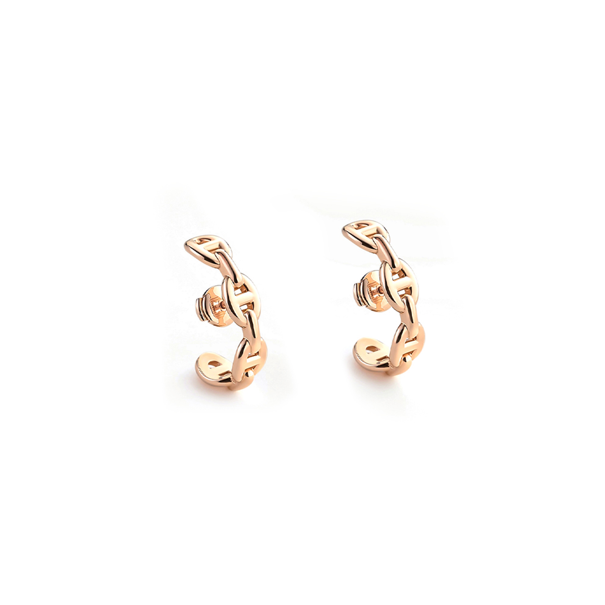 HERMÈS PENDIENTE DE BROQUEL INDIVIDUAL CHAÎNE D'ANCRE ENCHAÎNÉE H221523B00
